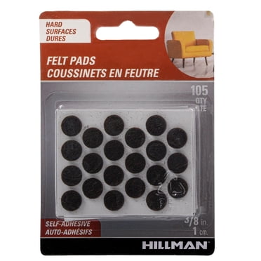 TAMPONS EN FEUTRE 3/8 "ROND MARRON 105PC