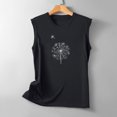 thumbnail image 4 of Besolor Débardeurs pour Femmes 2024 Tendance Imprimé Col Rond Sans Manches T-Shirts Décontractés Amples Tunique d'Été Blouse, 4 of 5