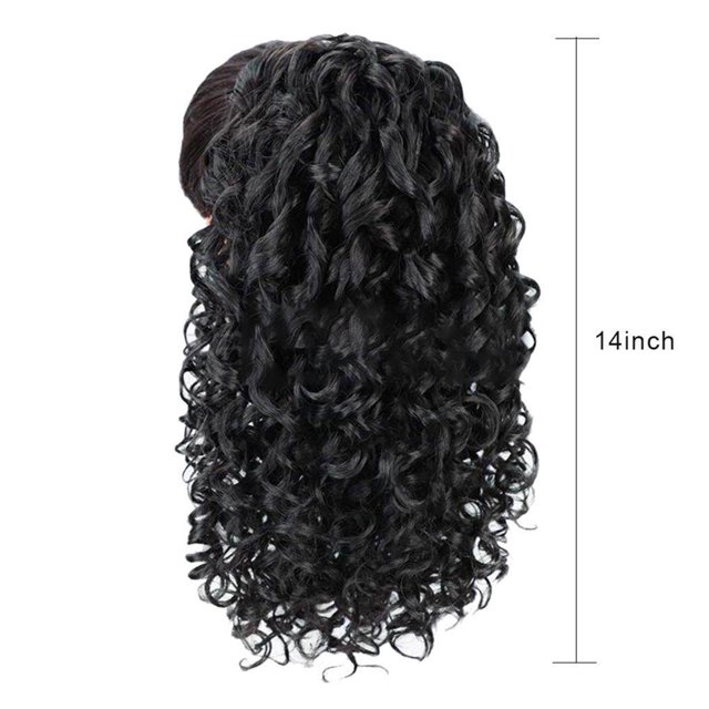 Curly Ponytail Extension Drawstring Ponytails for Black Women Synthetic Curly Drawstring Ponytail for Women
