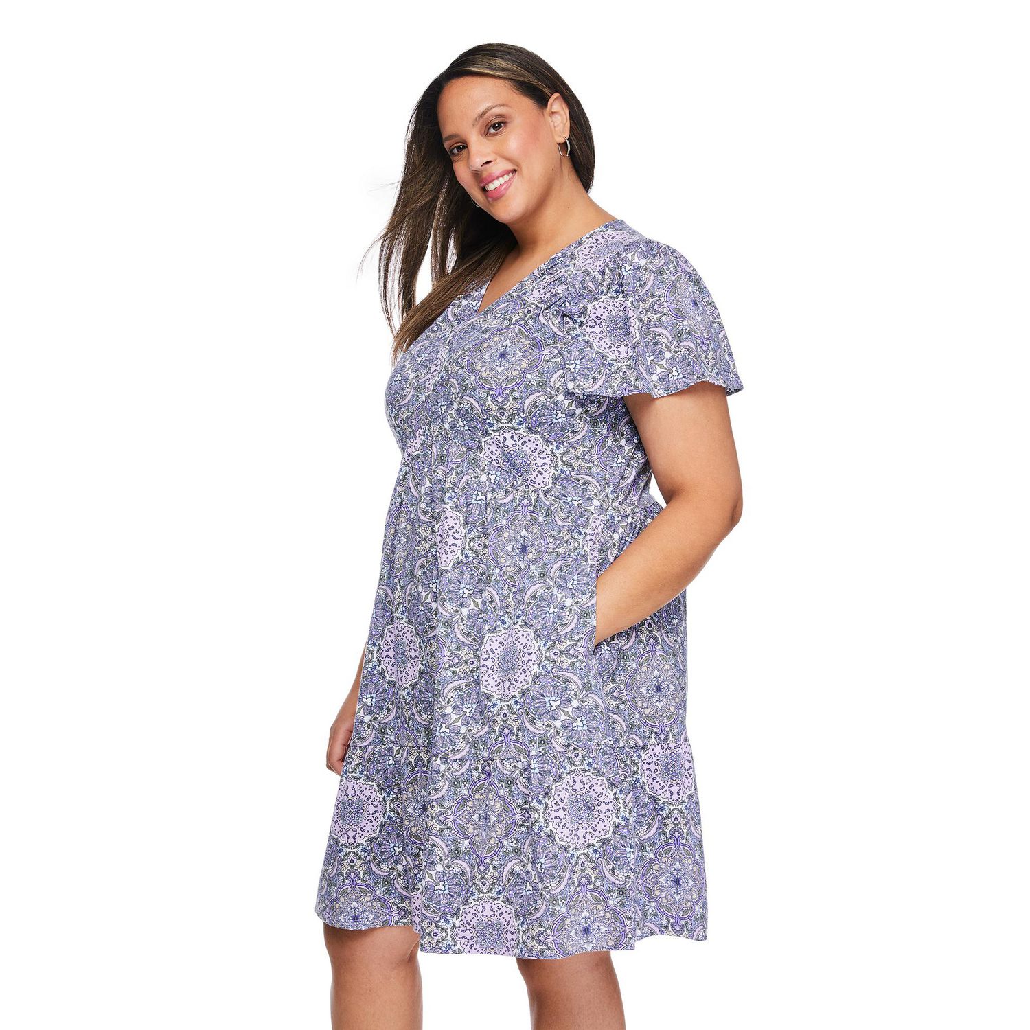 Robe t-shirt imprimée Lane Bryant Plus pour femmes