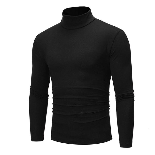 Chandails à Col Roulé Thermiques Ajustés et Chauds pour Hommes, Chandail à Col Roulé Extensible, Hauts