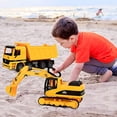 thumbnail image 4 of Excavator & Dump Truck Toy for Kids (Set of 2) - Moveable Claw & Lifting Back - Garbage Truck & Bulldozer Digger - Construction Vehicle for Kids & Children by Toy To Enjoy, 4 of 5