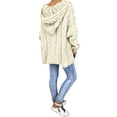 thumbnail image 4 of EGNMCR Cardigans pour Femmes, Pulls pour Femmes Mode Ample Grande Taille Couleur Capuche Manches Longues Hauts Chandail Femmes, 4 of 8