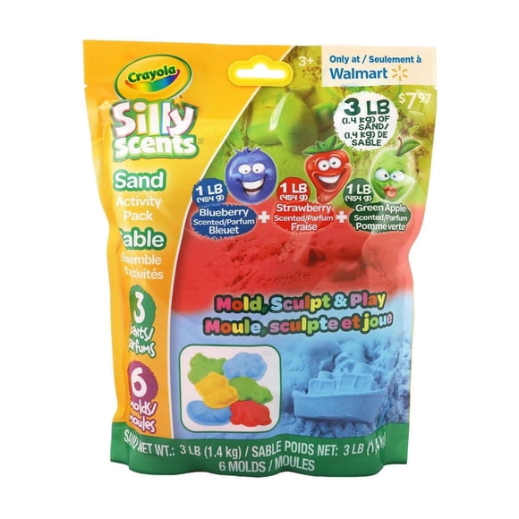 Crayola Silly Scents 3lb Sand + 6 Molds