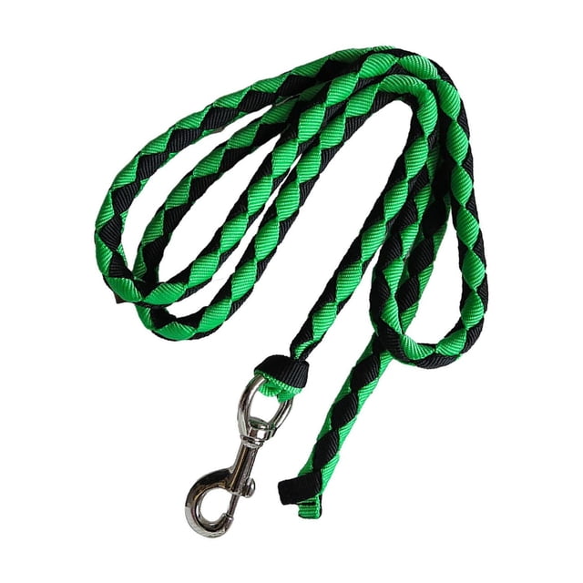 fastboy Corde pour Cheval Cordons pour Cheval Rêne Corde à Pression Cordon de Conduite avec Pince Cheval Vert 2 Mètres