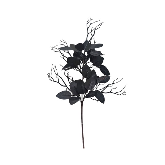 Halloween Artificial Leaf Branch, Plastic Home Decor, 44.5cm, for Party Wreath Home and Holiday Display Decoration Use