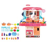 Toddlers Play Kitchen Toys Set Lights&sounds For1-6 Years Girls&boys Gift(13.8”X5.9”X16.9”)