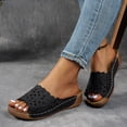 thumbnail image 2 of Mepaouo Orthopedic Sandals for Womens Hollow Wedge Platform Slides Arch Support Walking Slippers, 2 of 8