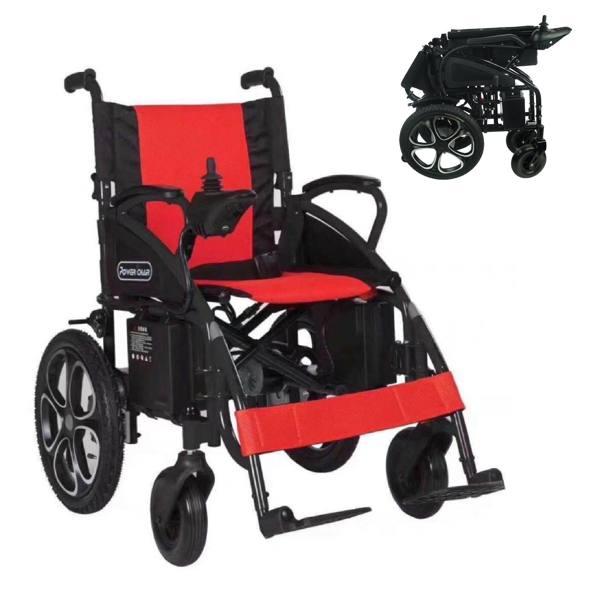 ComfyGO 6011 Fauteuil Roulant Électrique Motorisé Robuste, Rouge