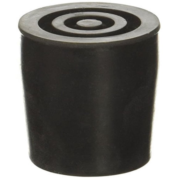 Essential Medical Supply Replacement Walker/Commode Tips, Black, 1"