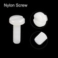 thumbnail image 4 of Unique Bargains Nylon Machine Screws, M4x12mm Slotted Pan Head Fasteners Bolts, White 50Pack, 4 of 4
