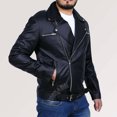 thumbnail image 3 of Leather Motorcycle Jacket Mens Black Leather Motorcycle Jacket Black Leather Riding Jacket Motorcycle Jackets For Men Black Biker Jacket size XL, 3 of 5