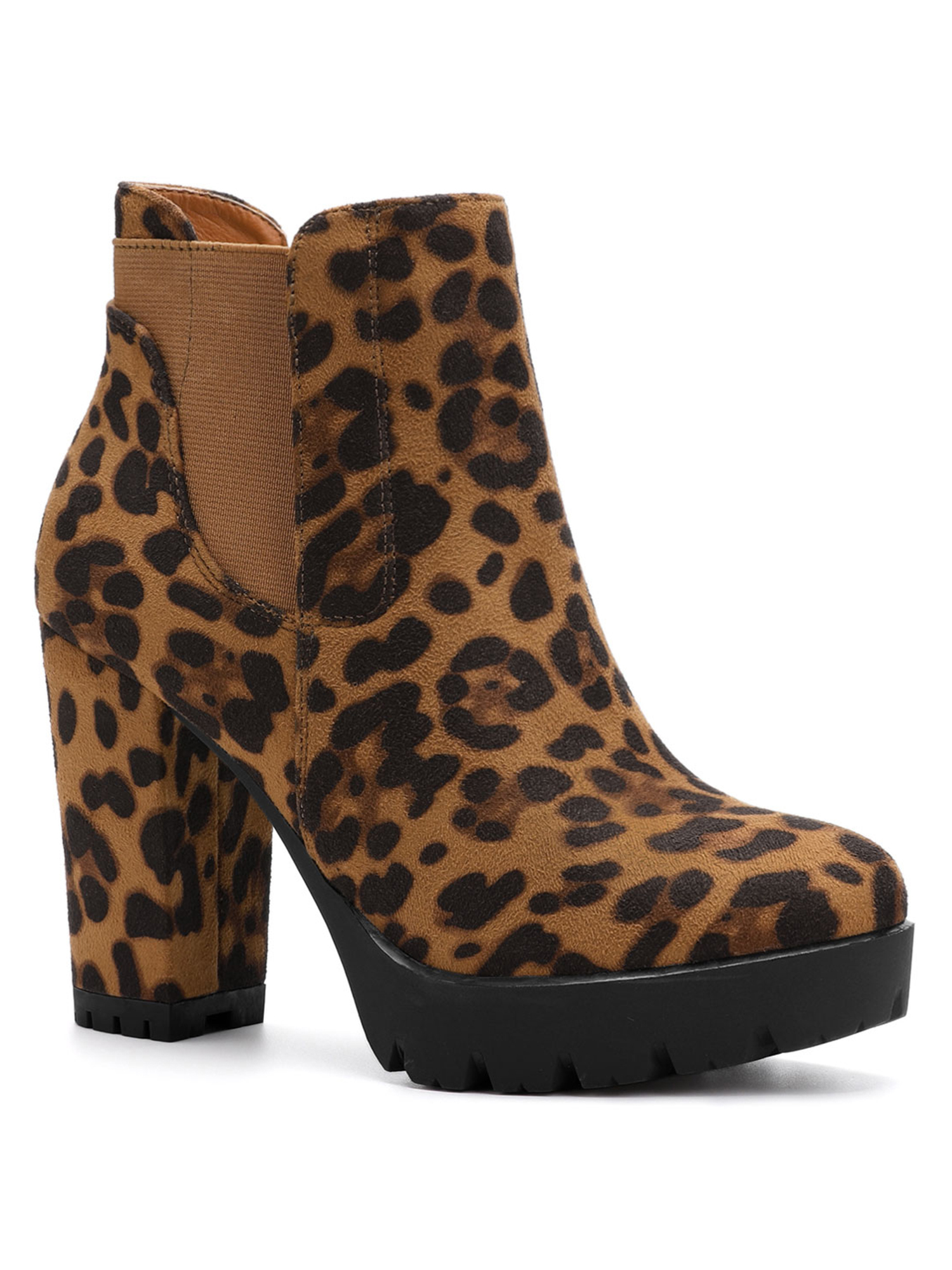 Bottes Chelsea à Plateforme et Talon Haut Épais pour Femmes de Unique Bargains