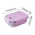 thumbnail image 3 of 370ml 370Ml Glass Bento Box With Lid Microwave Safe Lunch Container For Students Office Workers Heatable Meal Prep Box #0S27Z, 3 of 6
