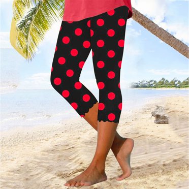 lcziwo Leggings Capri Dégradés pour Femmes, Leggings Capri pour Femmes 2024 Décontractés d'Été Pantalons Raccourcis Extensibles Amincissants d'Entraînement Pantalons de Yoga Leggings Graphiques Rouge