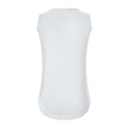 thumbnail image 4 of JGGSPWM Femmes Col en V Sans Manches Couleur Unie Décontracté Fluide Camisoles Débardeurs Chemises Blanc 2TG, 4 of 8