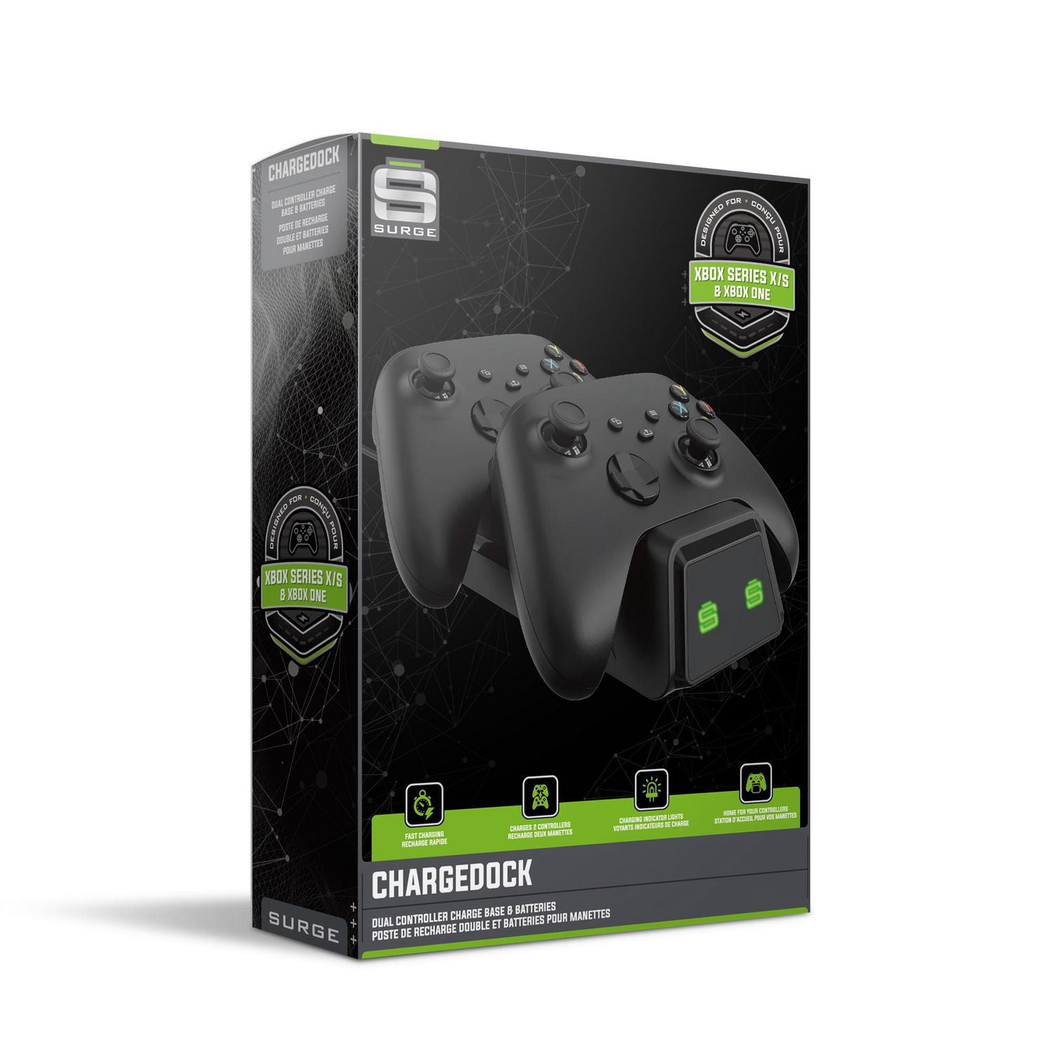 Station de chargement pour deux manettes de Xbox Series X et S/Xbox One de Surge