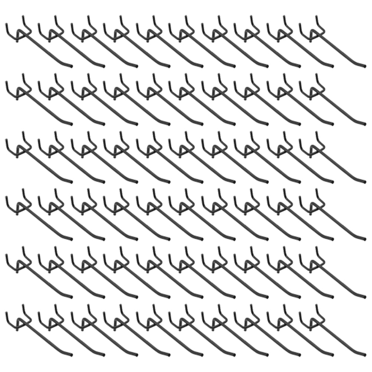 Peg Board Hooks 4Inch, Peg Board Shelf Hooks Metal Peg Board Display Hooks Wall Hooks for 1/4Inch Spaced Peg Board,60PCS