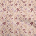 thumbnail image 1 of oneOone Cotton Poplin Dark Beige Fabric Beach Seashell Craft Projects Decor Fabric Printed By The Yard 56 Inch Wide, 1 of 4