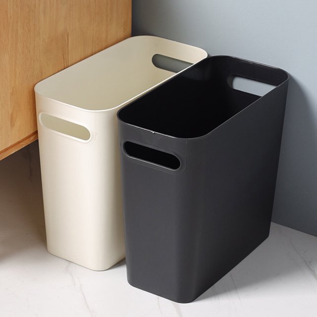 serony Large Trash Can Wastebasket Garbage Container Without Container Solid Color High-Capacity Organizers for Home Sundries Toiletries Storage Green