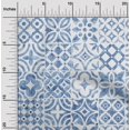 thumbnail image 2 of oneOone Cotton Silk Dusty Blue Fabric Floral Craft Projects Decor Fabric Printed By The Yard 42 Inch Wide, 2 of 5