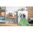thumbnail image 2 of Ahgly Tapis Rectangulaire Lavable en Machine Vert Transitionnel, 5 Pieds x 7 Pieds, 2 of 7