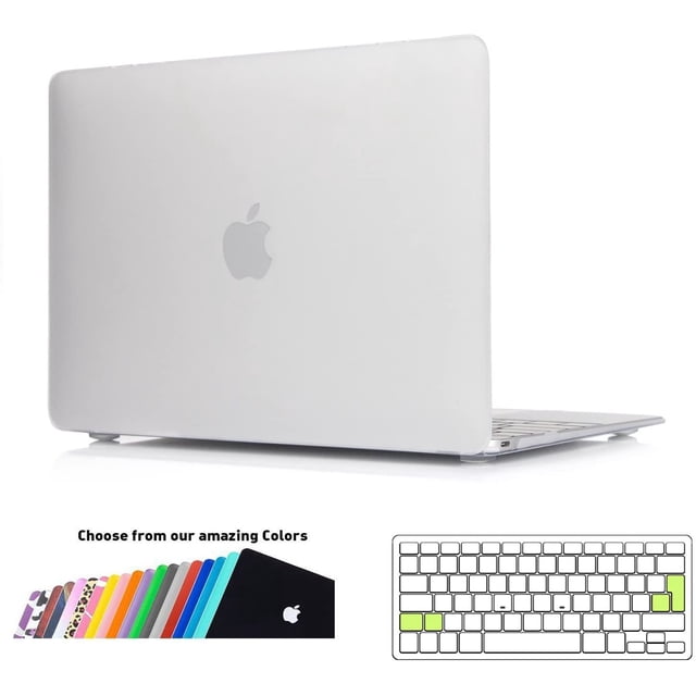 MacBook 12 Case Cover, Ultra Slim Plastic Hard Shell Case Cover with EU Transparent Keyboard Protector Protective Cover for Apple MacBook 12 Retina,Model: A1534