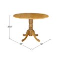 thumbnail image 3 of International Concepts - Round 42" Dual Drop Leaf Dining Table in Oak Finish, 3 of 9