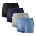 thumbnail image 1 of ylioge L-4X Big & Tall Mens Boxer Briefs 4 Pack Plus Size High Waisted Modal Underwear Multipack Stretchy Quick-Drying Breathable Workout Boxers, 1 of 2