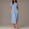 thumbnail image 2 of Womens Summer Dress Gradient Sleeveless V-Neck Maxi, 2 of 7