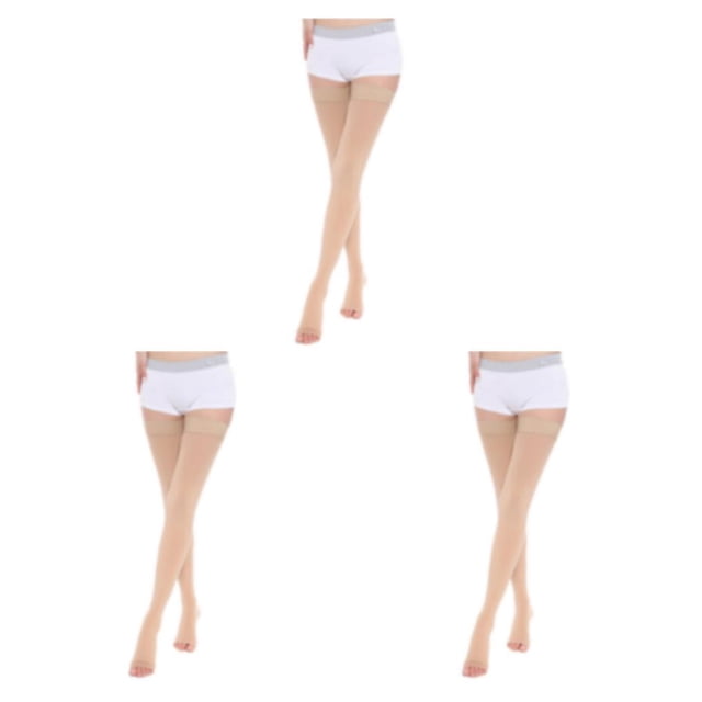 maskred Soft And Comfortable Tights High Stocking Stretchy Warm Fashionable Easy To Wear Nylon Compression Stockings Open Toe-Skin Color XXL 3Set