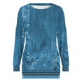 thumbnail image 4 of EQWLJWE Chandails en Molleton pour Femmes en Polaire, Col Rond, Haut Graphique à Fleurs, Manches Longues, Chandail-Over Mignon, Léger, Ample, Costumes d'Halloween en Liquidation, 4 of 5