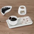 thumbnail image 4 of 1 x Ceramic Fondue Set Consisting of White Chocolate Fondue Ceramic Fondue Set with 2 Stainless Steel Forks (1 x Chocolate Fondue Set),2024 Ping, 4 of 5