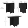 thumbnail image 3 of HOMCOM Table à Manger Pliable, Table de Cuisine Roulante avec Tiroirs, Armoire, 3 of 10