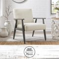 thumbnail image 2 of Posh Living Alton Traditional Fabric & Solid Wood Armchair in Beige/Gray, 2 of 9