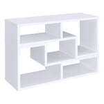 Velma polyvalent TV Stand et bibliothèque blanc