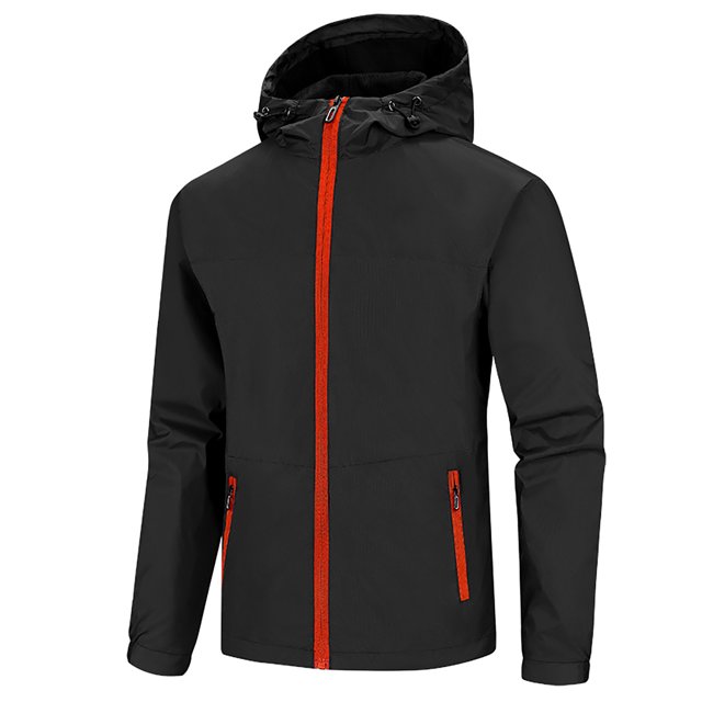 EGNMCR Jackets for Men Men's Four Seasons Jacket Outdoor Mountaineering Solid Color Jacket