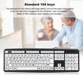 thumbnail image 2 of Xingzhi Computer Large Print Wired Keyboard Fluent Typing Lightweight USB Keyboards Cable Input Equipment Keypad Elderly Weak Sight, 2 of 8