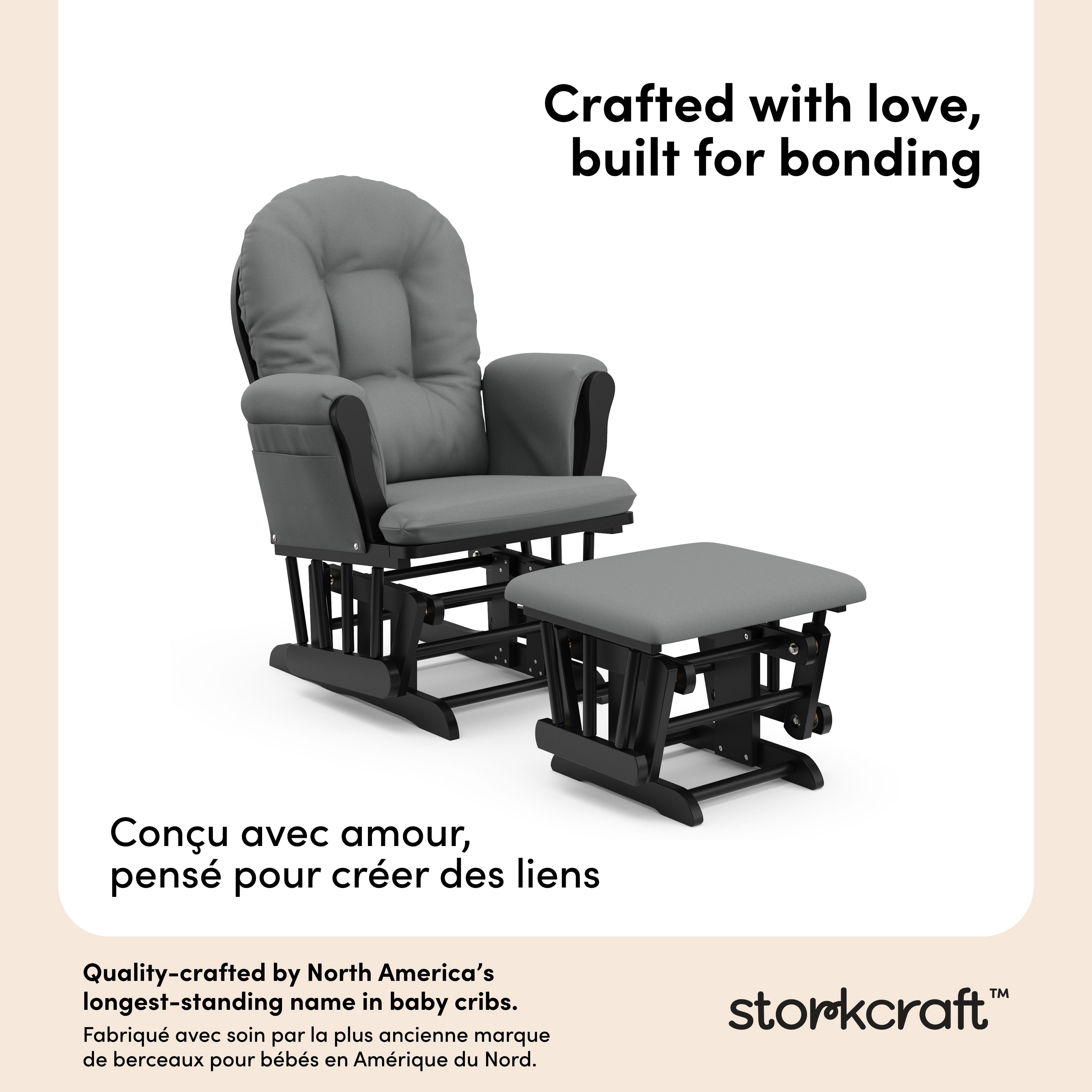 Storkcraft Hoop Glider and Ottoman