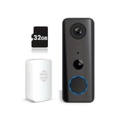 LEEYNEER Tuya Doorbell Camera Wireless with Chime  2MP Video Doorbell Wireless  5200mAh Battery  Smart WiFi Doorbell Camera for Home Security  Anti-Theft Device  PIR Motion Detection  160