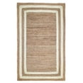 thumbnail image 3 of Indian Handmade Braided Pure Jute with White Design Area Rugs , Floor Decor Carpet Size 3 x 3 Square Feet ( 90 cm x 90 cm ), 3 of 4
