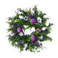 thumbnail image 2 of GUOOL Round Easter Wreath with Pastel Eggs Front Door Spring Pendant Artificial Flower F, 2 of 9