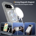 thumbnail image 4 of Asuwish Phone Case for Google Pixel 9/10/9 Pro/10 Pro 5G Tempered Glass Screen Protector Magnetic Bracket stand Translucent Shockproof Protective Cell Cover Pixel9 Pixel10 9Pro 10Pro Women Men Grey, 4 of 7