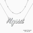 thumbnail image 1 of Personalized Name Necklace Layering Set with Ball Station Chain, 1 of 8