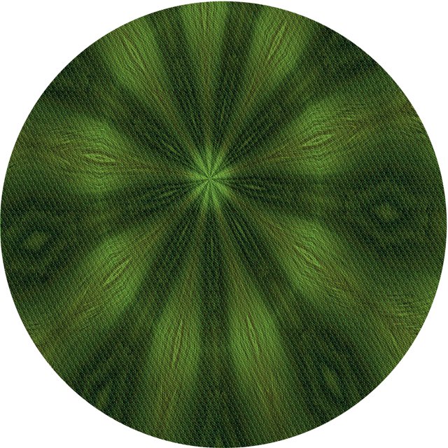 Ahgly Company Machine Washable Indoor Round Transitional Dark Forest Green Area Rugs, 5' Round