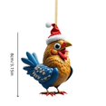 thumbnail image 2 of Vaidha Cute Rooster Car Pendant Home Tree Decoration Christmas Tree Ornament Home Decor, 2 of 2