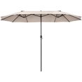 thumbnail image 3 of Patiojoy Parasol de Patio Double Face de 15 Pi, Parasol de Marché Extra-Grand pour l'Extérieur, Beige, 3 of 7