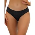 thumbnail image 1 of INSPIRE CHIC Women's Period Underwear Mid-Rised Hipster Panties, Available in Plus Size XL Black, 1 of 4
