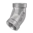 thumbnail image 1 of Unique Bargains Raccord de Tuyau Coudé à 45 Degrés, Filetage Femelle 1/4 NPT, Acier Inoxydable 304, 1 of 5