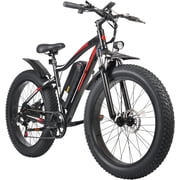 Wheelspeed 26" X 4.0" Electric Bike for Adults, 500W Motor 48V 696Wh Removable Battery 85km Max Range 32km/h Speed Fat Tire Electric Bicycle, Shimano 7-Speed Gear Snow Beach E-Bike